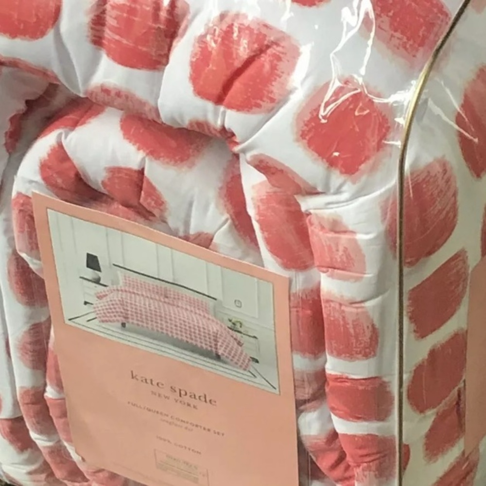 KATE SPADE Seaglass Dot Full/Queen Comforter - Picture 3 of 4